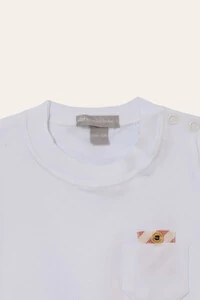 Camiseta Bolsinho Algodão Egípcio Branco