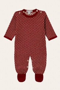 Macacão Jacquard Vermelho Cru
