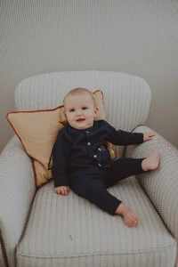 Conjunto Bolsinho Tricotil Raposa Azul marinho