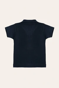 Camiseta Polo Piquet Manga Curta Azul Marinho