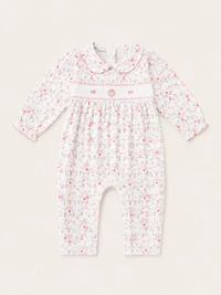 Macacão Smock Floral Pima sem Pé Colorido