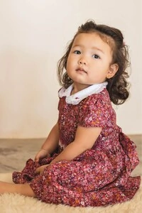 Vestido Eliza Floral Miúdo Tons de Rosa