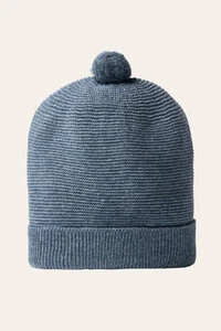 Gorro Pompom Azul Jeans