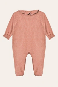 Macacão Canelado Babadinho Terracota