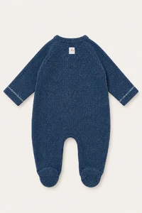 Macacão Raglan Canelado Azul Marinho