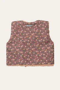 Colete Veludinho Floral Dream Colorido com Vinho