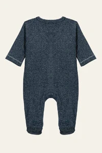 Macacão Raglan Canelado Azul Marinho