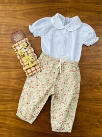 Calça Veludinho Floral Dream Colorido