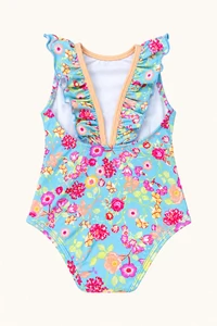 Maiô Aurora Floral Azul