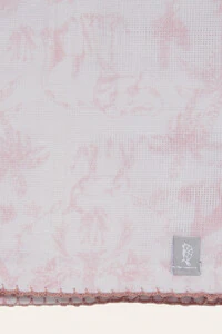 Kit Falda Estampa Toile du Jouy Rosa