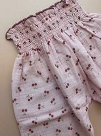 Calça Gaze Cereja Rosa Vinho