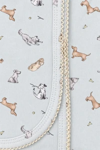 Manta Dogs Algodão Egípcio Azul