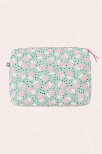 Necessaire Estampa Flor Verde Rosa