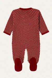 Macacão Jacquard Vermelho Cru