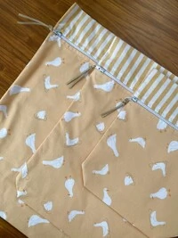 Kit Saquinhos Estampa Patinhos Amarelo