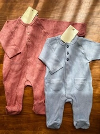 Macacão Canelado Raglan Azul Bebê