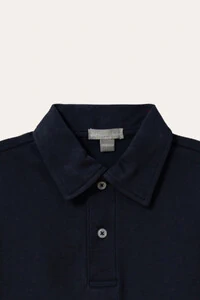 Camiseta Polo Manga Longa Pima Azul Marinho