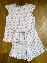 Pijama Curto Cereja Pima Vermelho