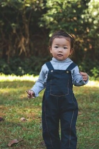 Jardineira Amor Azul Marinho