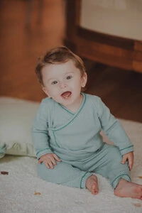 Conjunto Kimono Canelado Verde