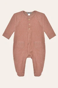 Macacão Canelado Raglan Terracota