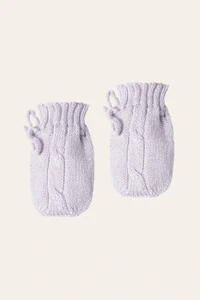 Kit Gorro e Luva Tricot Lilás