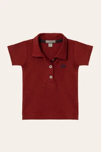 Camiseta Polo Piquet Manga Curta Vinho