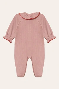 Macacão Canelado Babadinho Rose