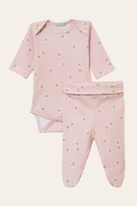 Conjunto Daisy Algodão Egípcio Rosa