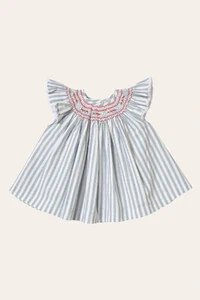 Vestido Isabel Listrado Azul Jeans