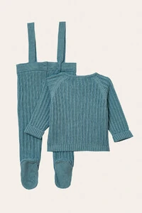 Conjunto Canelado Azul Lake