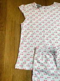 Pijama Curto Cereja Pima Vermelho