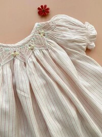 Vestido Isabela Listra Pastel Rosa