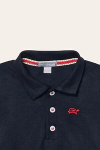 Camiseta Polo Piquet Manga Curta Azul Marinho