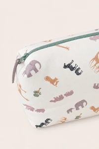 Necessaire Estampa Família Bichos Colorido