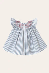 Vestido Isabel Listrado Azul Jeans