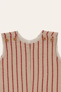 Jardineira Gaspar Vermelho cru