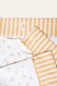 Kit Saquinho Limão Off White Mostarda