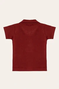 Camiseta Polo Piquet Manga Curta Vinho