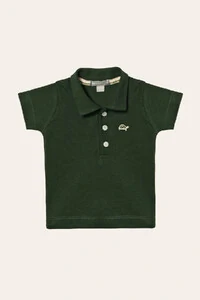 Camiseta Polo Piquet Manga Curta Verde Musgo