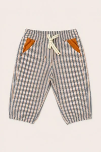 Calça Adora Listrada Cinza Laranja