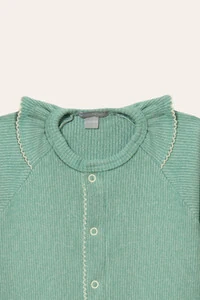 Macacão Canelado Babadinho Verde