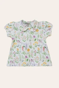 Camiseta Bella Algodão Egípcio Botânico Colorido