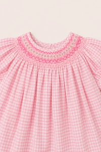 Vestido Isabela Vichy Rosa