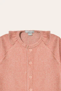 Macacão Canelado Babadinho Terracota