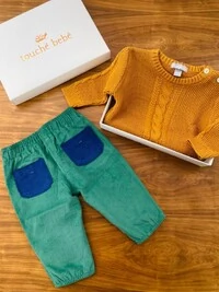 Calça Adora Veludo Azul Verde