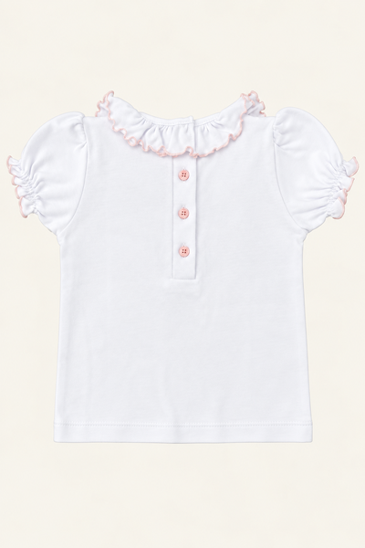 Foto Camiseta Frufru Algodão Egípcio Rosa Claro