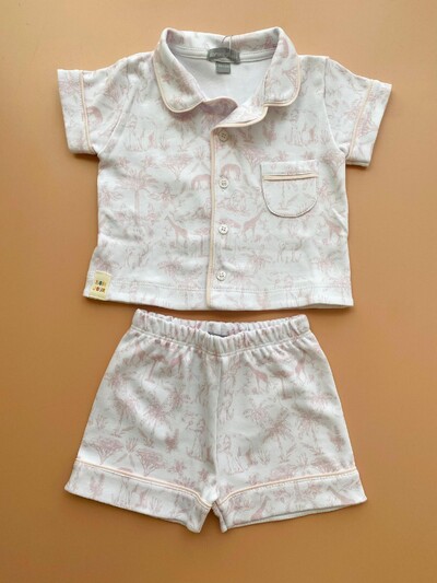Foto Pijama Toile du Jouy Algodão Egípcio Rosa
