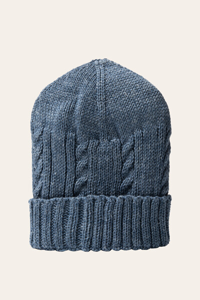 FotoKit Gorro e Luva Tricot Azul Jeans