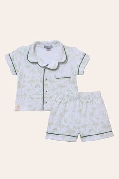 Foto Pijama Toile du Jouy Algodão Egípcio Verde